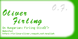 oliver firling business card